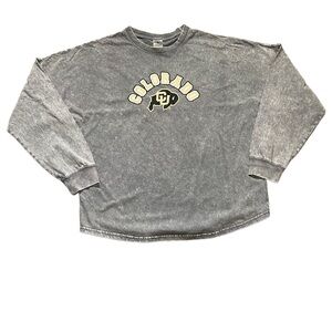 Gameday Couture Colorado Buffs Long Sleeve Shirt Vintage Wash Gray M NWOT